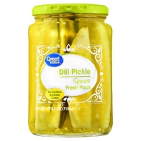 Walmart  Great Value Dill Pickle Spears, 24 fl oz