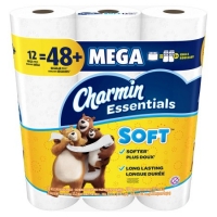 Walmart  Charmin Essentials Soft Toilet Paper, 12 Mega Rolls