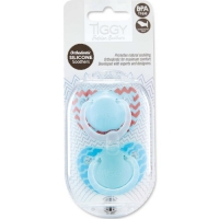 Aldi  0-6 Months Red & Blue Zig Soothers