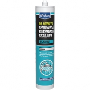 Wickes 60 Minute Shower & Bathroom Sealant - White 310ml £5.00