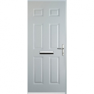 Euramax 6 Panel White Left Hand Composite Door 840mm x 2100m &pound;489.99