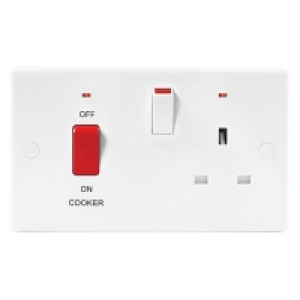 Wickes 45A Cooker Control with Neon Slimline White £12.99