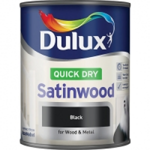 Dulux Quick Dry Satinwood Paint - Black 750ml £19.30