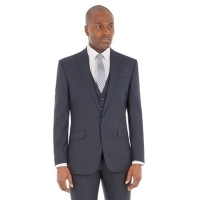 Debenhams  Ben Sherman - Navy broken check wool blend tailored fit suit