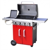Homebase Outback Outback Apollo 4 Burner Gas BBQ - Red