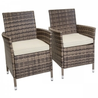 tofs  Verona Pair Of Rattan Dining Chairs - Brown