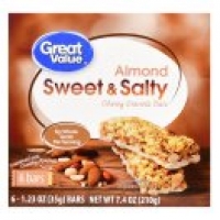 Walmart  Great Value Chewy Granola Bars, Sweet & Salty Almond, 7.4 oz
