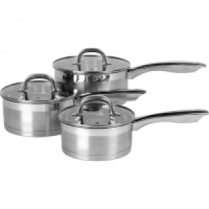 Salter Saucepan Set Stainless Steel 3 Piece