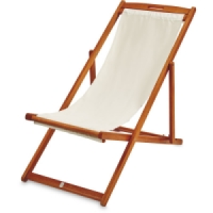 Cream Wooden Deck Chair £24.99