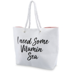 White Vitamin Sea Beach Bag &pound;4.99