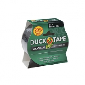 Duck Tape Original Black 50mm x 25m with 20% Extra Free £7.99