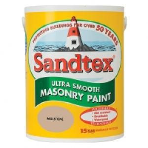 Sandtex Smooth Masonry Paint - Mid Stone 5L &pound;25.00