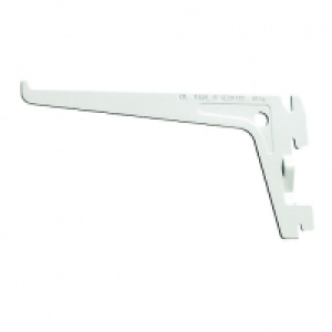 Wickes Single Slot Bracket White - 250 x 72mm &pound;1.99