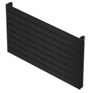 QRL Slieve Single Panel Horizontal Designer Radiator - Black &pound;232.00