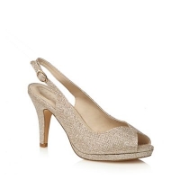 Debenhams  Debut - Gold Dale high stiletto heel peep toe sandals