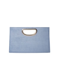 Debenhams  Dorothy Perkins - Blue metal handle clutch bag