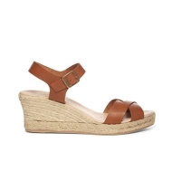 Debenhams  Phase Eight - Tan julienne leather espadrille wedge shoes