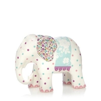 Debenhams  At home with Ashley Thomas - White porcelain elephant shaped