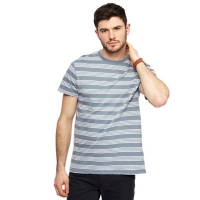 Debenhams  Red Herring - Light blue striped slim fit t-shirt