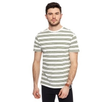 Debenhams  Red Herring - Off-white striped slim fit t-shirt
