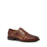 Debenhams  H By Hudson - Tan leather Baldwin monk strap shoes