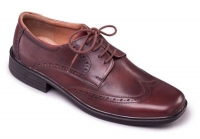 Debenhams  Padders - Brown leather riley wide fit lace up shoes