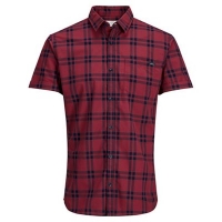 Debenhams  Jack & Jones - Burgundy Fischer short sleeved shirt