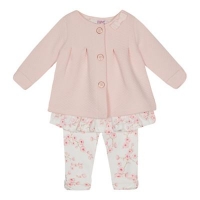 Debenhams  Baker by Ted Baker - Baby girls pink quilted mock jacket an