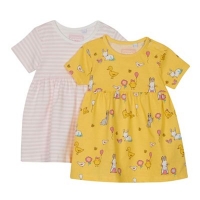 Debenhams  bluezoo - Set of 2 baby girls assorted bunny and striped p