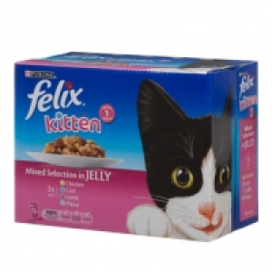 Felix Kitten Pouches 12 x 100g &pound;2.79