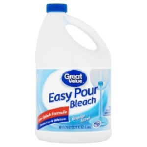 Great Value Easy Pour Bleach, Regular Scent, 121 fl oz
