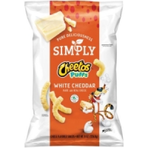 Simply Cheetos Puffs Cheese Flavored Snacks, White Cheddar,