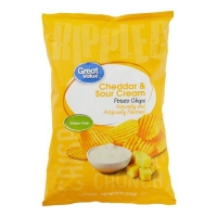 Walmart  Great Value Cheddar & Sour Cream Flavored Potato Chips, 8 oz