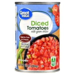 Great Value Diced Tomatoes With Green Chilies, 10 Oz