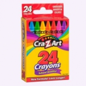 Cra-Z-Art School Quality Crayons, Smoother and Brighter - 24