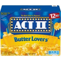 Walmart  ACT II Butter Lovers Microwave Popcorn, Classic Bag, 12 Ct