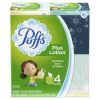 Walmart  Puffs Plus Lotion Facial Tissues, 4 Cubes, 56 Tissues per Bo