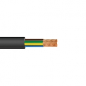Time 3 Core Flexible Rubber Cable - Black 1.0mm2 x 10m &pound;14.99