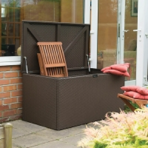 Rowlinson Galvanised Steel Rattan Effect Deck Box Brown - 4  £198.00