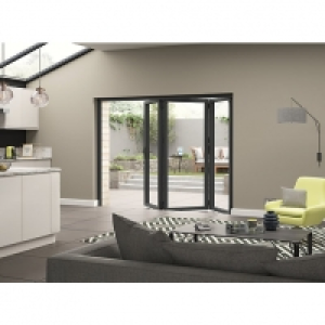 Jci Aluminium Bi-fold Door Set Grey Left Opening 2090 x 2690 &pound;3,199.00