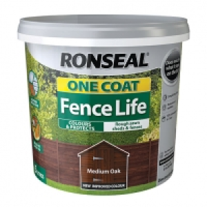 Ronseal One Coat Fence Life Matt Shed & Fence Treatment - Me £7.00
