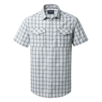 Debenhams  Craghoppers - Grey crooble Short sleeved check shirt