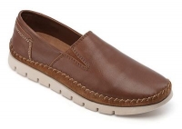Debenhams  Padders - Tan leather Tour wide fit shoes