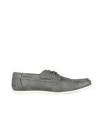 Debenhams  Burton - Grey leather look boat shoes