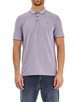 Debenhams  Burton - Purple haze two-tone pique polo shirt