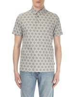 Debenhams  Burton - Grey geometric print polo shirt