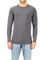 Debenhams  Burton - Charcoal long sleeve muscle fit raglan t-shirt