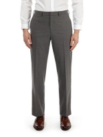 Debenhams  Burton - Grey regular fit stretch striped trousers