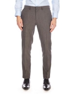 Debenhams  Burton - Charcoal skinny fit herringbone trousers