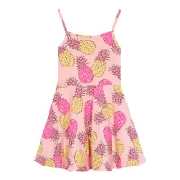 Debenhams  bluezoo - Girls pink pineapple print skater dress